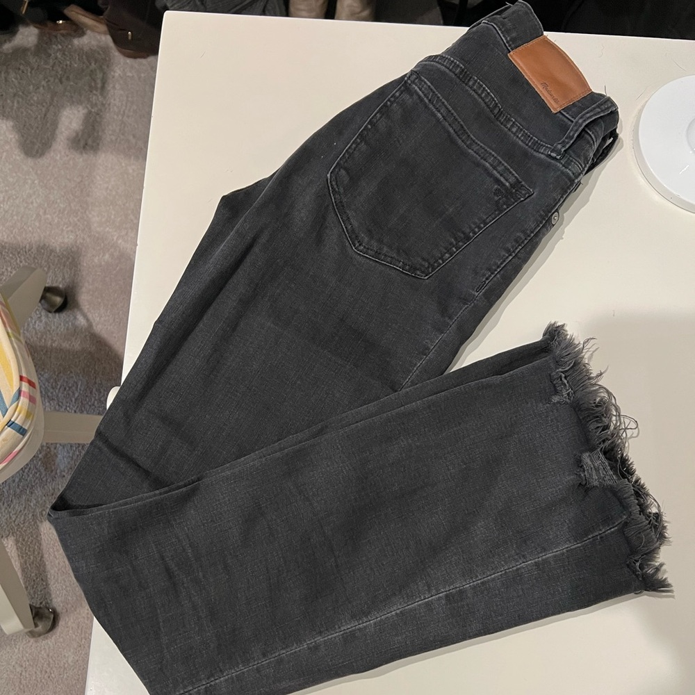 Madewell Cali Demi Boot Jeans Frayed Hem